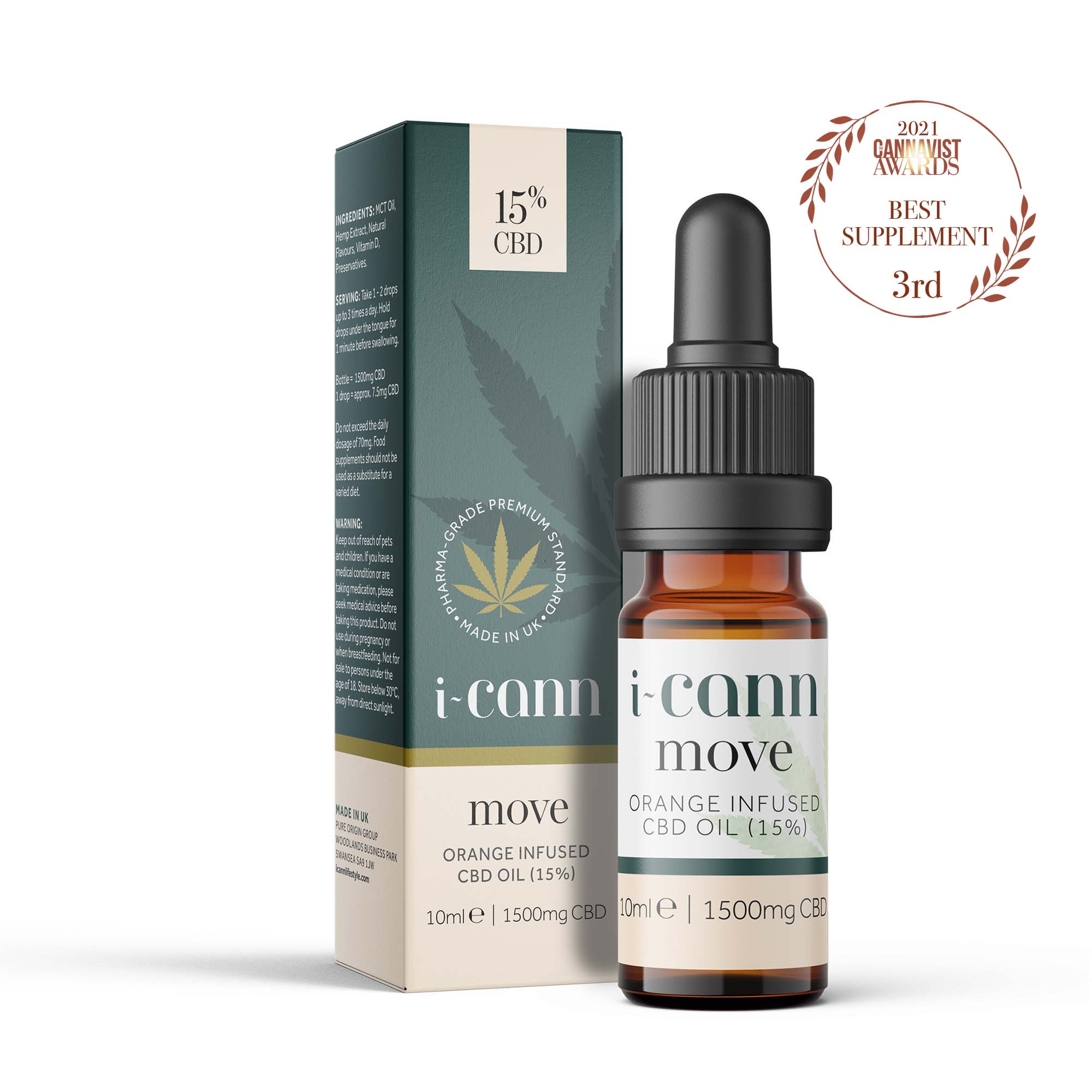 i-Cann Move Orange CBD Oil
